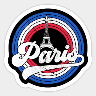 Paris Eiffel Tower Retro France Vacation Souvenir Sticker